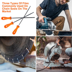 Wozoohyi chainsaw file kit highlights durable steel and plastic handle.