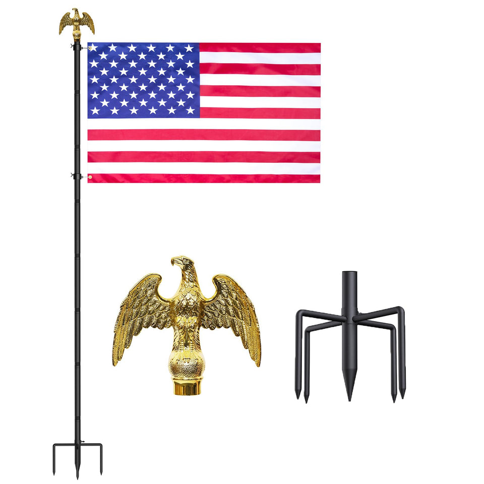 Wphold 10ft ground flag pole ready for durable outdoor display.