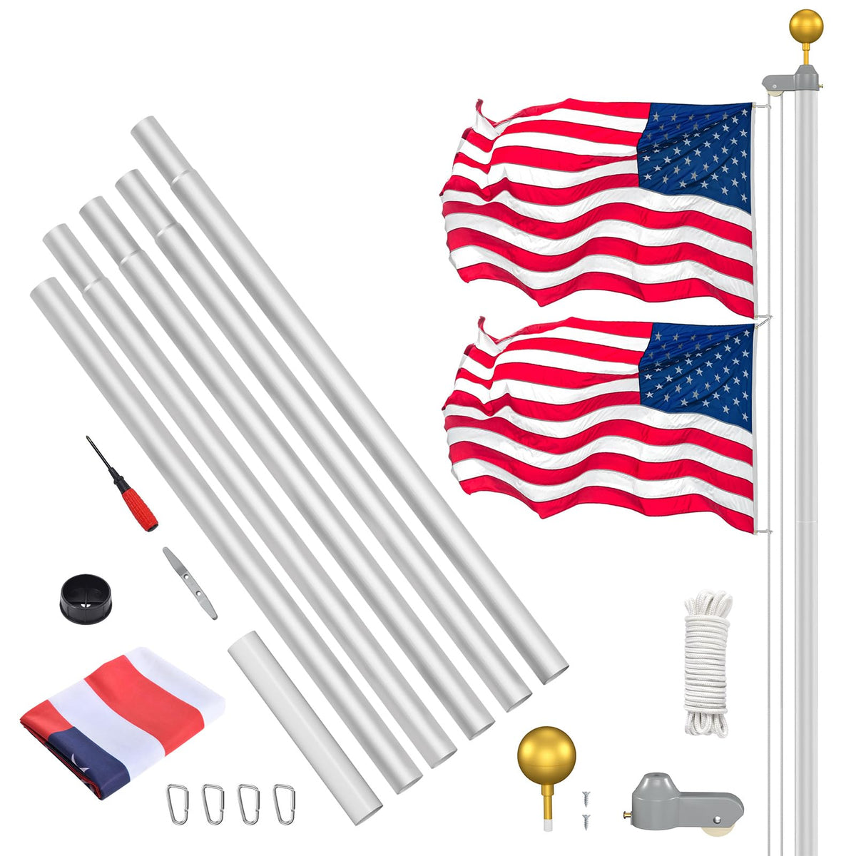 Wphold 3x5 American flag made of durable polyester.