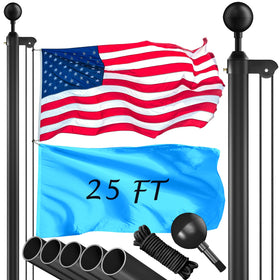 Wphold 25FT flag pole kit ready for sturdy outdoor in-ground display.