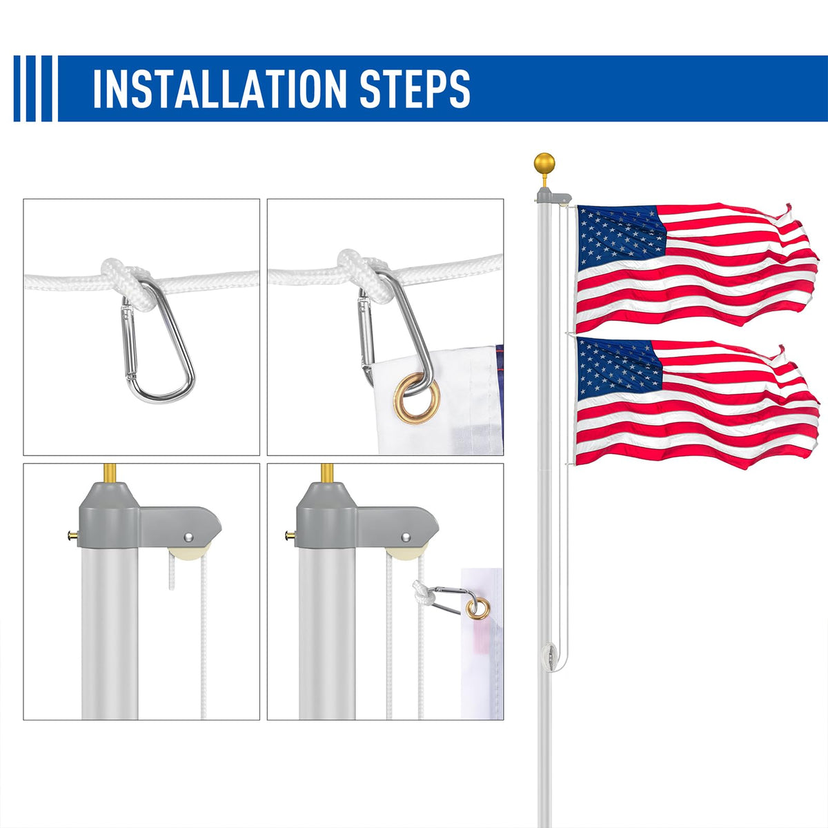 Wphold rust-proof hardware ensures weather resilience.