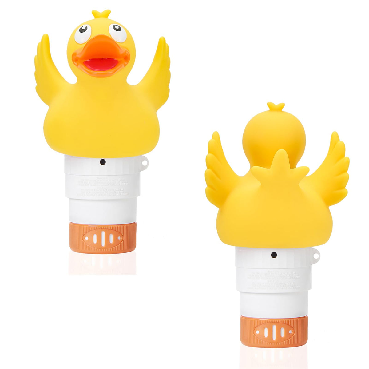 WQTHE Duck floater with adjustable flow for controlled dosing.