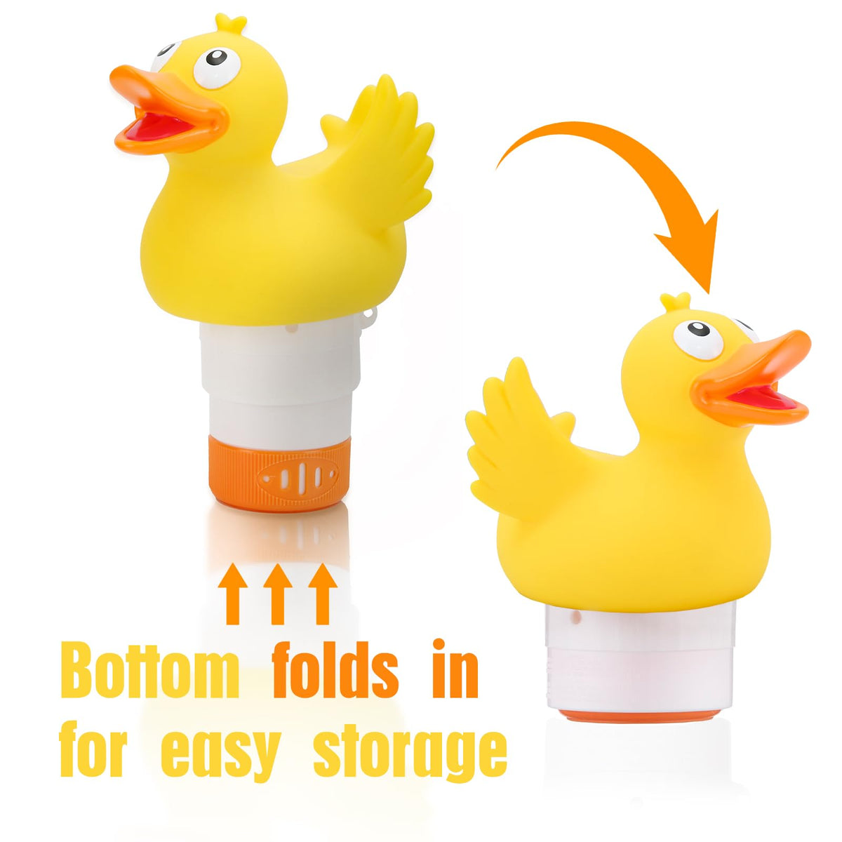 WQTHE Duck floater collapsed for compact storage after use.