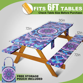 Wrakus bench cover on a 72x12 bench, protecting seating outdoors