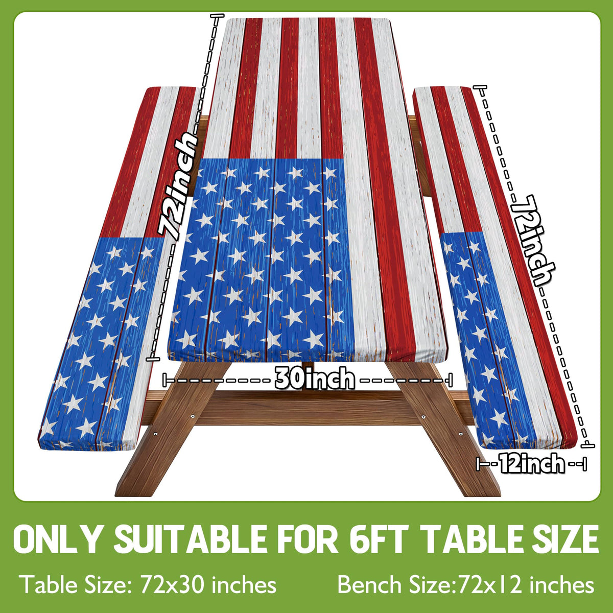 Wrakus bench covers 72x12 waterproof protect seating during outdoor meals.