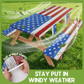 Wrakus tablecloth close-up shows waterproof surface and TPU backing for reliable protection.