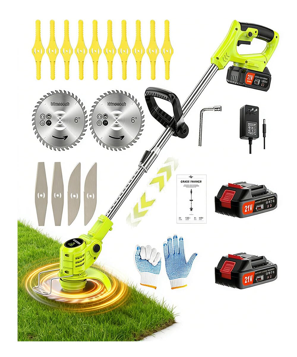 Wrneaoch 21V weed wacker motor closeup showing power and efficiency