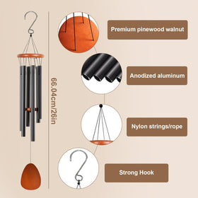 Wrseler wind chimes patio-decor adds graceful movement and tone.