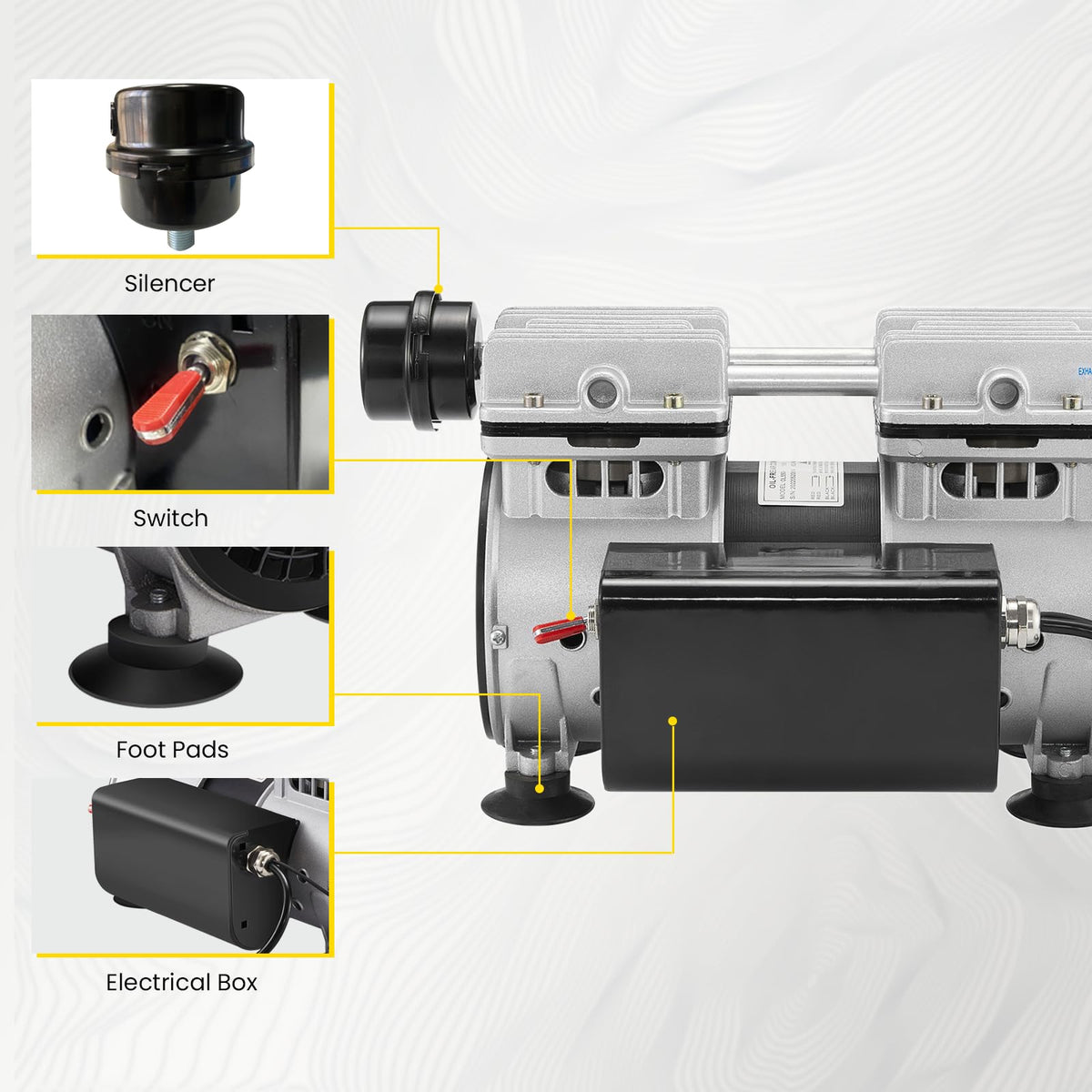 WRSTER-TECH aerator with diffuser and hose compatibility enables flexible installation.