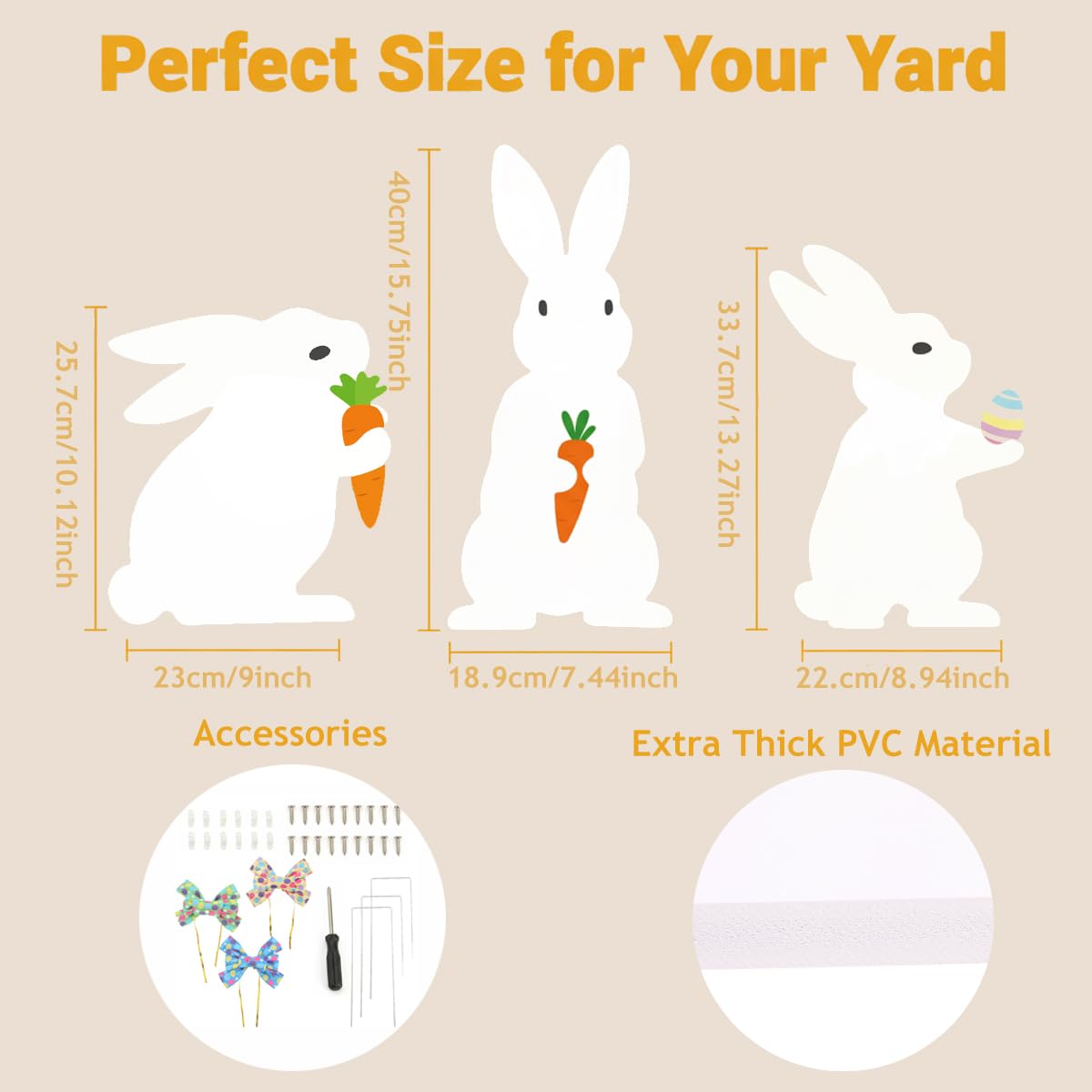 WruFiz Decorative bunnies create a welcoming entry for guests.