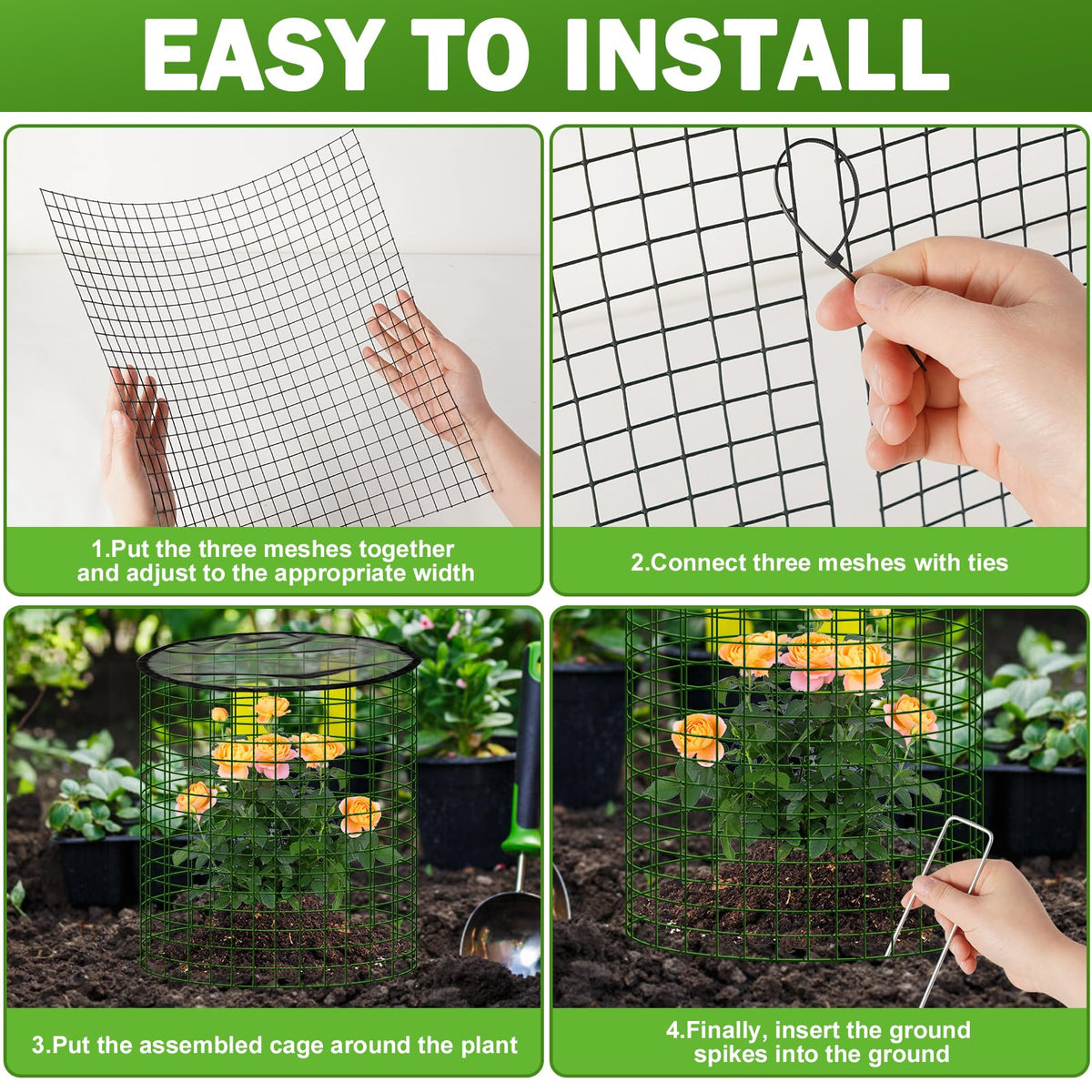 WSFSLJWDW all-in-one protection kit enables quick garden setup.
