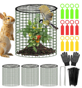 WSFSLJWDW plant protector 4-pack cages shielding vegetables from pests for healthier harvest.
