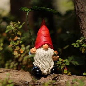 WSHMZYHOME compact 6-5inch gnome fits narrow planters and shelves.