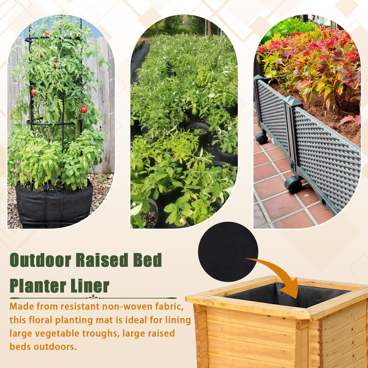 Wshxjzyay weed barrier helps keep soil in place and reduce movement.