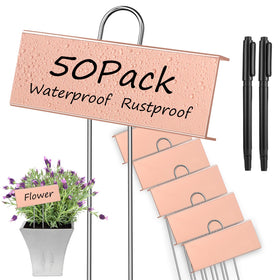 WSICSE 50-pack metal garden labels for durable outdoor marking
