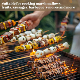 WSICSE flat-end roasting sticks for stable loading and removal