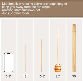 WSICSE semi-pointed roasting sticks for easy piercing and safer handling