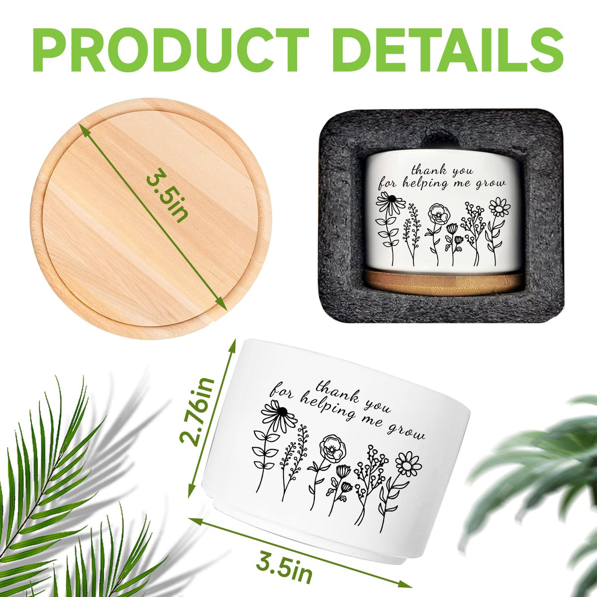 WSLCHOVE small plant pot makes a versatile teacher gift.