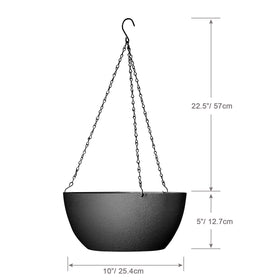 WSMKSZ 2-pack round planters with chains for adjustable height