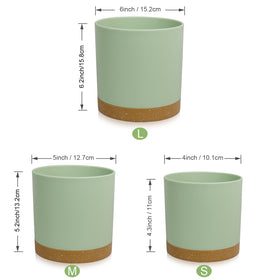 WSMKSZ 5-inch side view cylindrical pot, ideal for mid-sized desk plants.