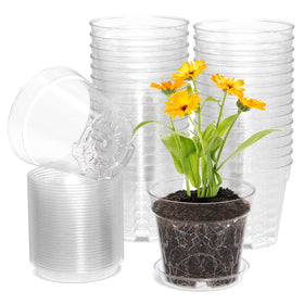 WSMKSZ 4-inch clear nursery pot for easy seedling observation and growth