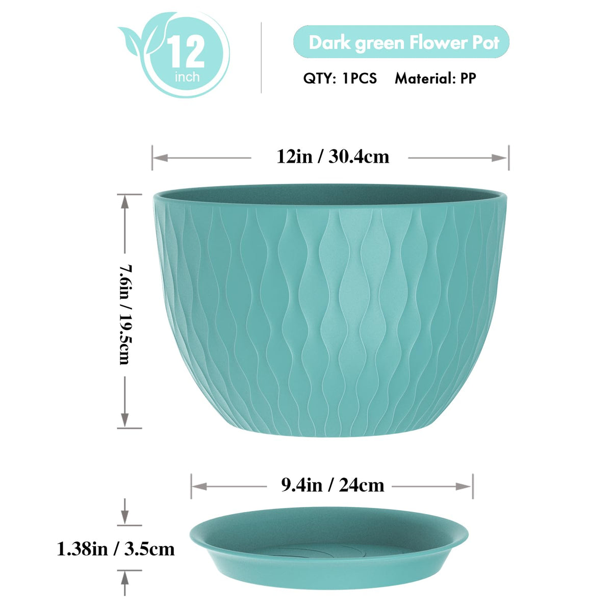 WSMKSZ drainage holes and saucer keep soil dry and clean