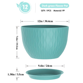 WSMKSZ drainage holes and saucer keep soil dry and clean
