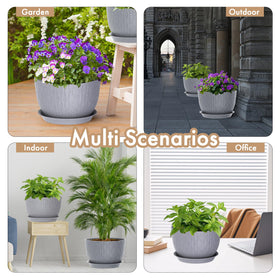 WSMKSZ large planter pairs with foliage for garden or balcony decor