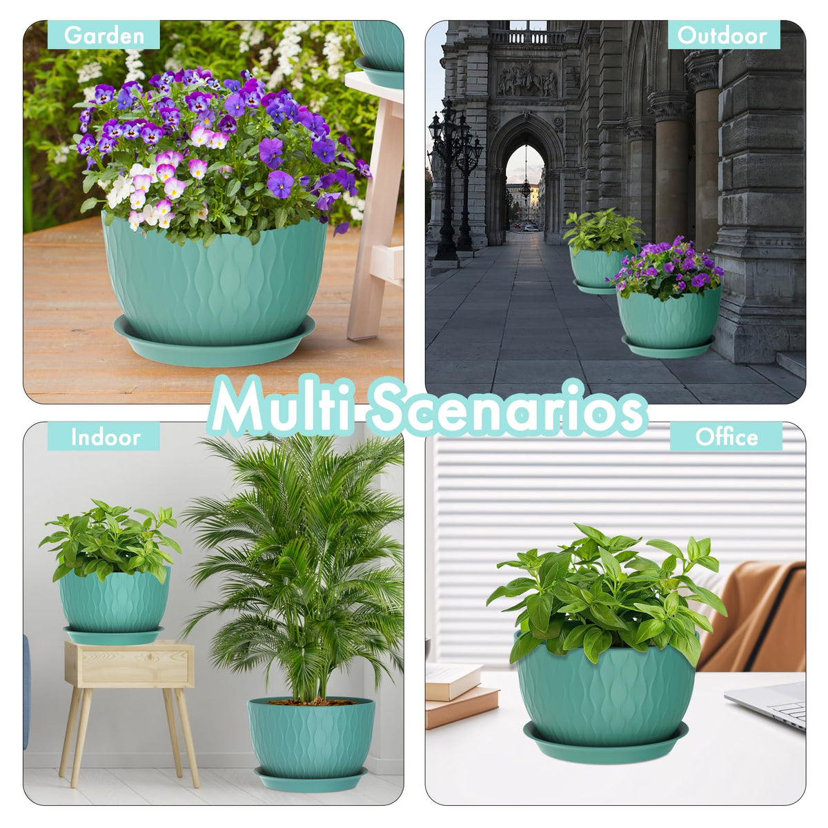 WSMKSZ gift-ready blue-green planter enhances gifting occasions
