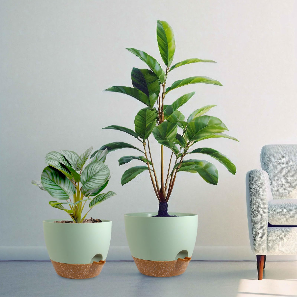 WSMKSZ indoor-outdoor planter set versatile for patios and balconies