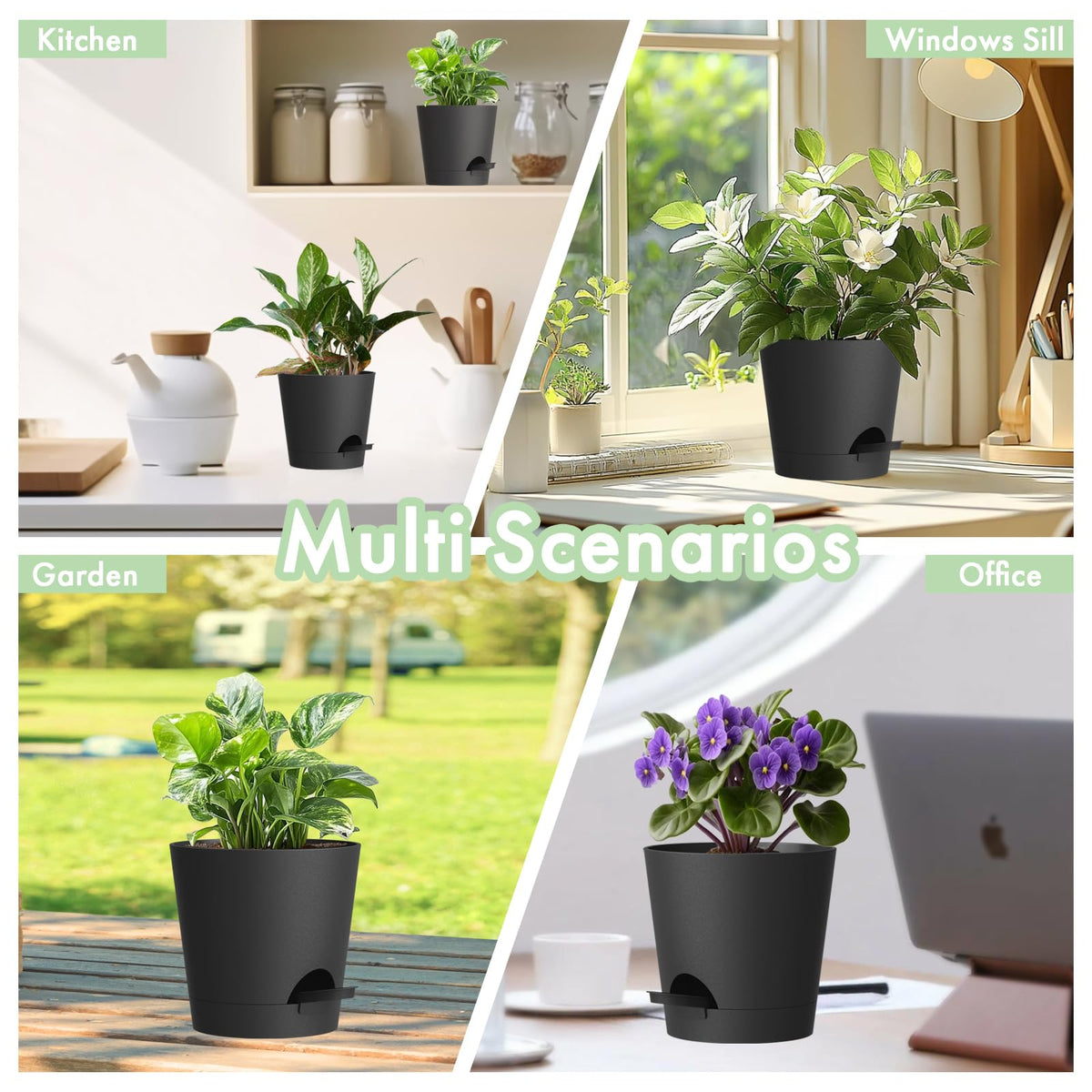 WSMKSZ pot suitable for indoor and outdoor use on window sill or patio