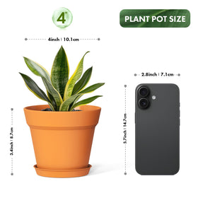WSMKSZ matte-finish planters offer a modern indoor-outdoor look for any space.