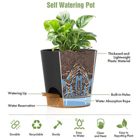 WSMKSZ minimalist black-brown planter design for modern decor