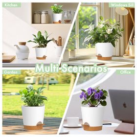 WSMKSZ modern decor pots blends with white brown finish