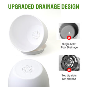 WSMKSZ outdoor-rated pot ideal for balcony or patio plant displays.