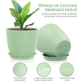 WSMKSZ drainage-holes-saucers pot ensures proper water flow and mess-free care.