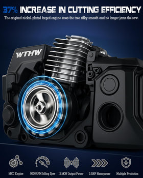 WTHW centrifugal air filter keeps dust out for smoother operation.