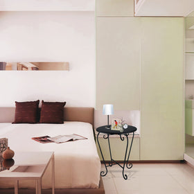 Wtiujhg lightweight, portable table for quick rearranging outdoors.