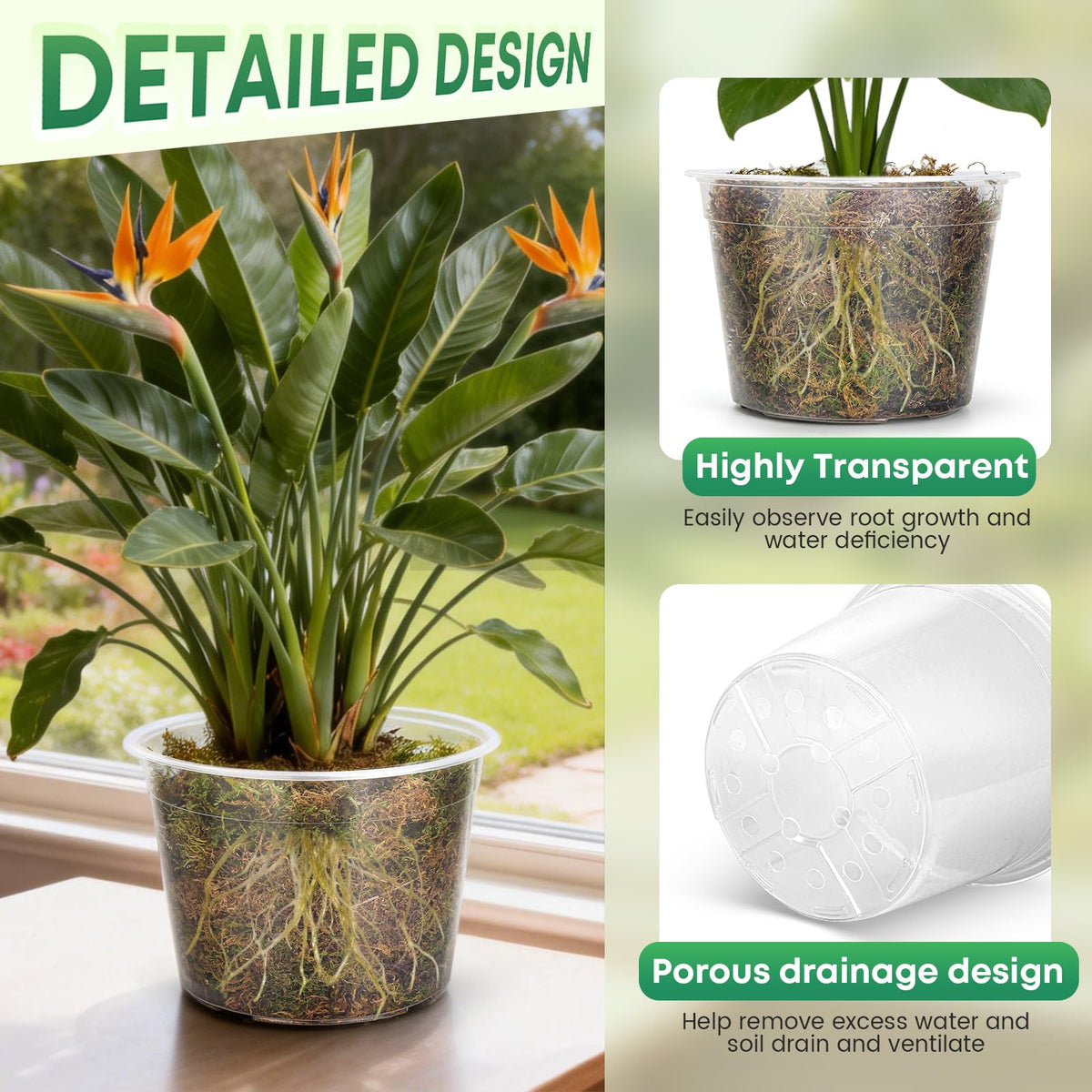 WTXHOP nursery pot liner ideal for decorative planter setups.
