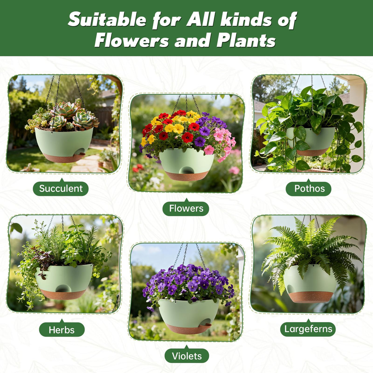 Versatile indoor outdoor planter set for busy plant lovers