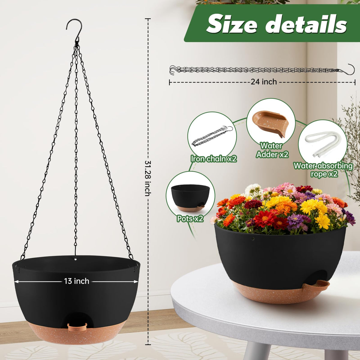 WUCEIAUU drainage and mesh base promote healthy roots and prevent waterlogging.