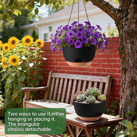 WUCEIAUU self-watering base keeps soil moist for longer.