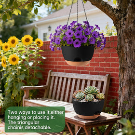 WUCEIAUU UV-resistant plastic planter endures sun and weather without fading.