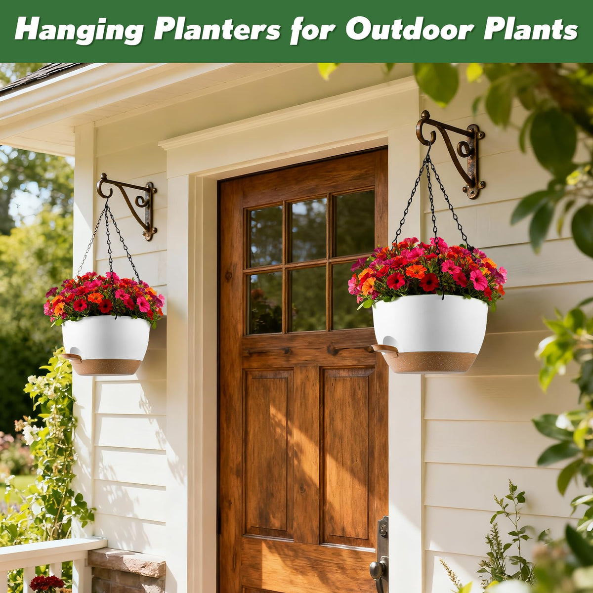 Windowsill or porch display of two planters enhancing modern living spaces.