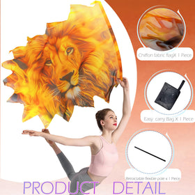 Wuchieal hand-painted chiffon flag gives rich gradients and long-lasting color.