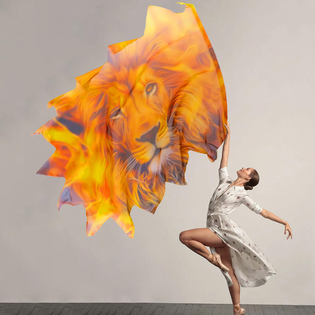 Wuchieal polygonal fire flag ideal for liturgy, inviting expressive movement across stages.