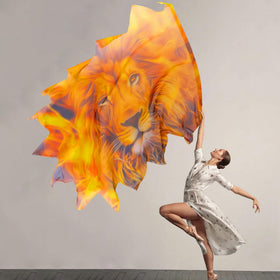 Wuchieal polygonal fire flag ideal for liturgy, inviting expressive movement across stages.