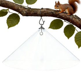 WUCYLKA 19-inch squirrel baffle for outdoor feeders preventing climbing and protecting birdseed