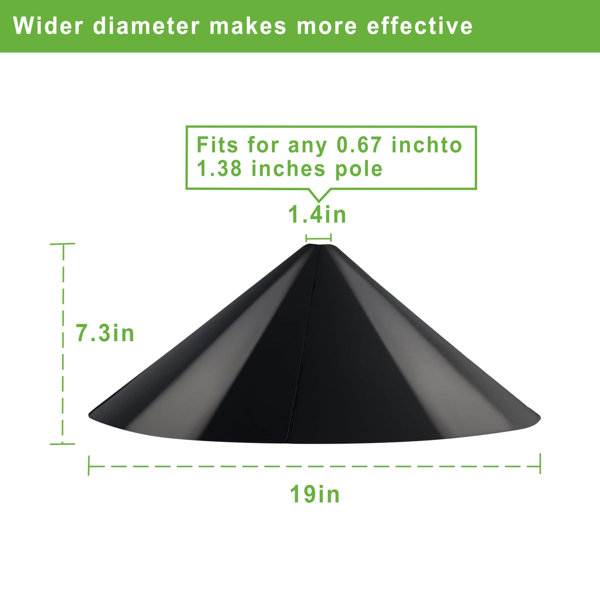 WUCYLKA easy-install-squirrel-baffle snaps on in seconds no tools needed.