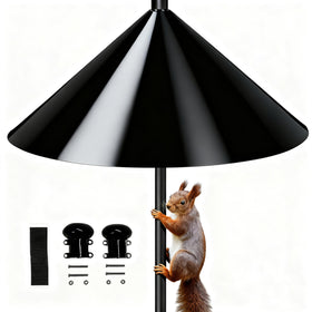 WUCYLKA squirrel-baffle for bird feeder pole blocks climbing and protects birdseed.